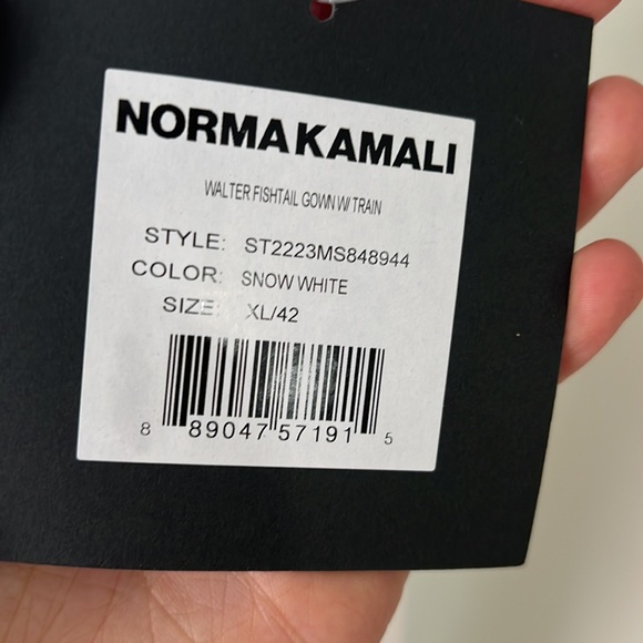 Norma Kamali Walter Fishtail Gown in Snow White - Picture 10 of 16